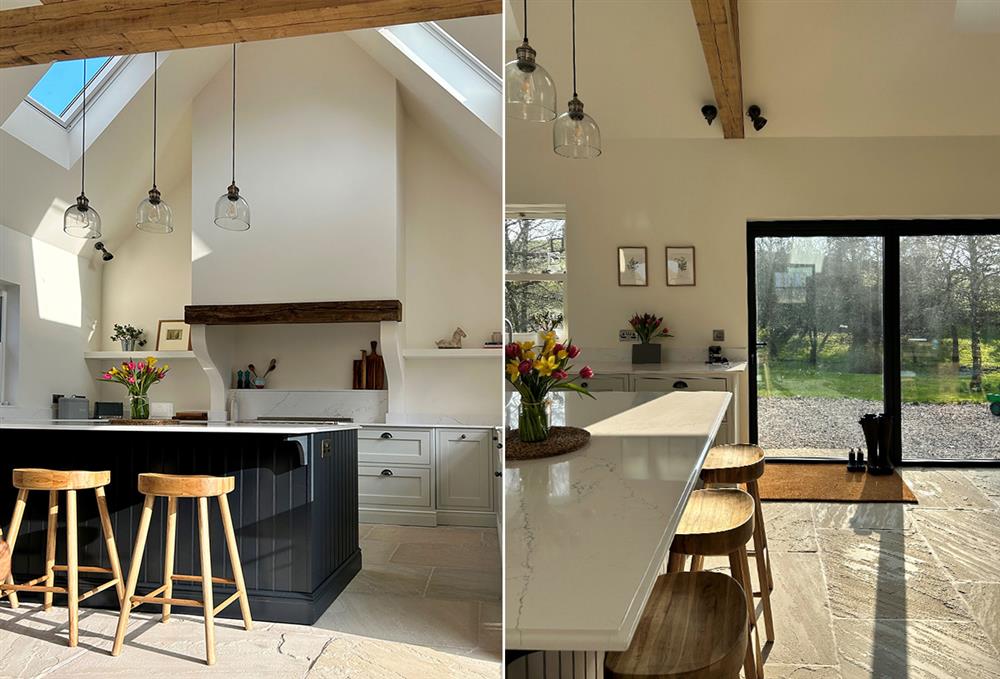 Cream natural stone floor tiles